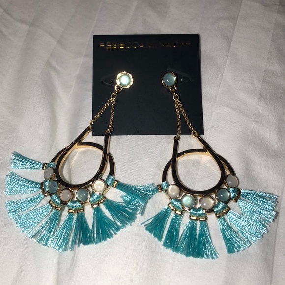 Rebecca Minkoff blue tassel earrings. NWT - Picture 3 of 7